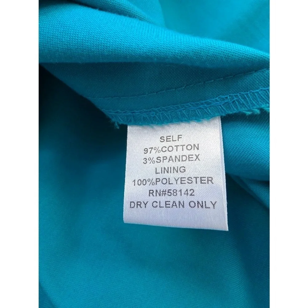 London Times Sheath‎ Dress Womens 12 Blue Ruffle Neck Sleeveless Cocktail Party